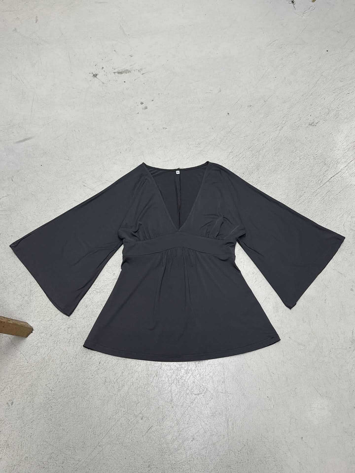 Damer Elegant Inn wraps med bred erm og V-hals Kjole