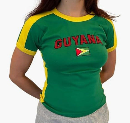 Dame Sport T-skjorte med Ecuador-motiv Skjora