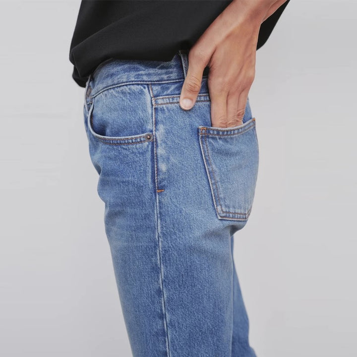 Dame høyt liv jeans i avslappet passform Skjora