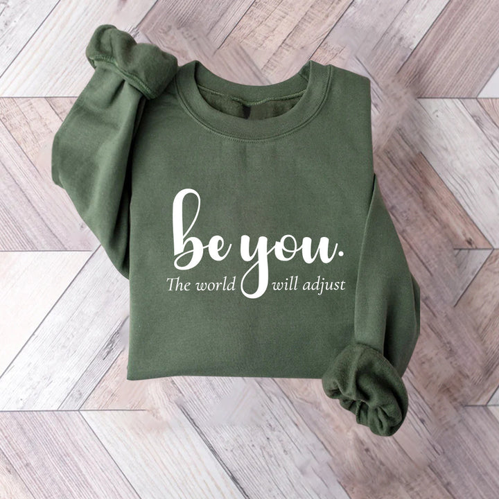 Dame sweatshirt med inspirerende motiv og motiverende budskap Skjora