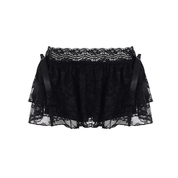 Dame lekne blonde shorts med volanger detaljer Skjora