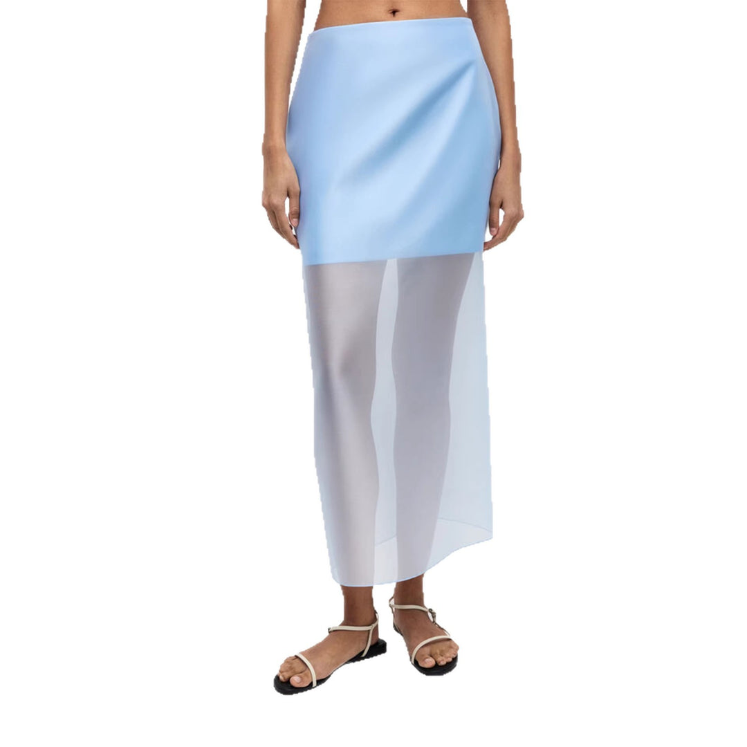 Women's long chiffon skirt with side slit and elegant silhouette