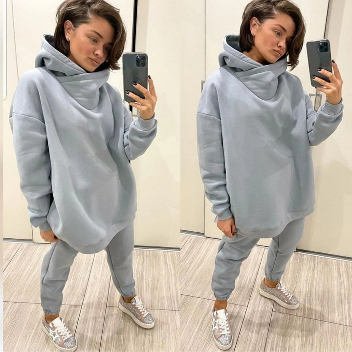 Dame Oversized Hettegenser og Joggebukse Sett Skjora