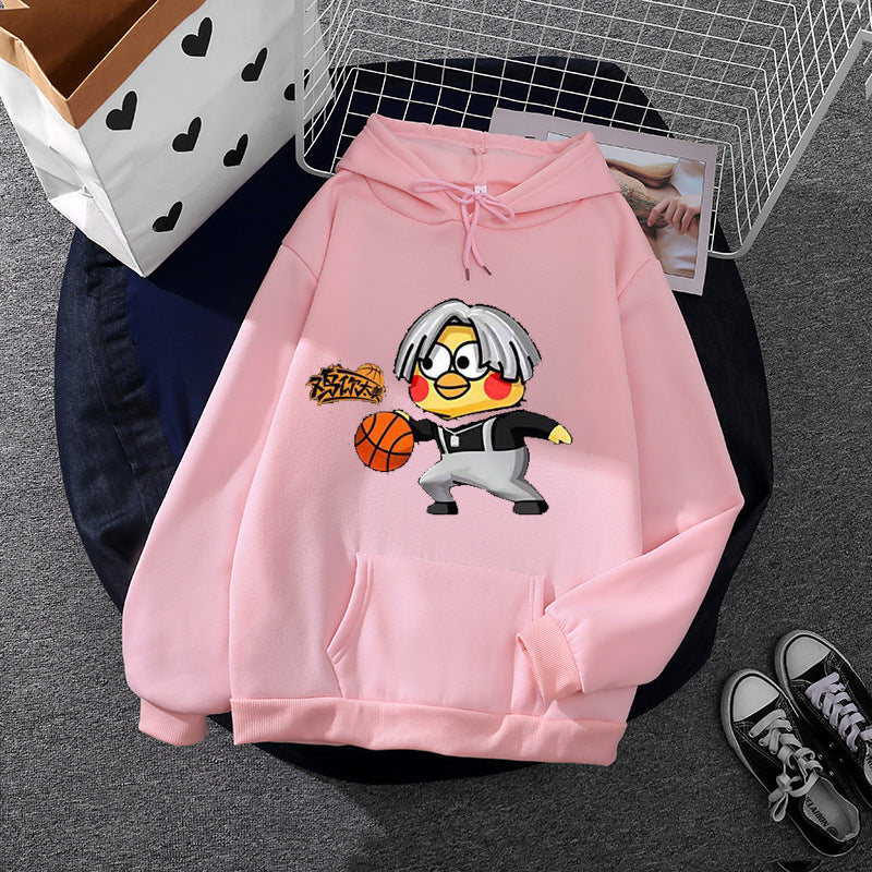 Dame hoodie med kreativ basketballmotiv Skjora