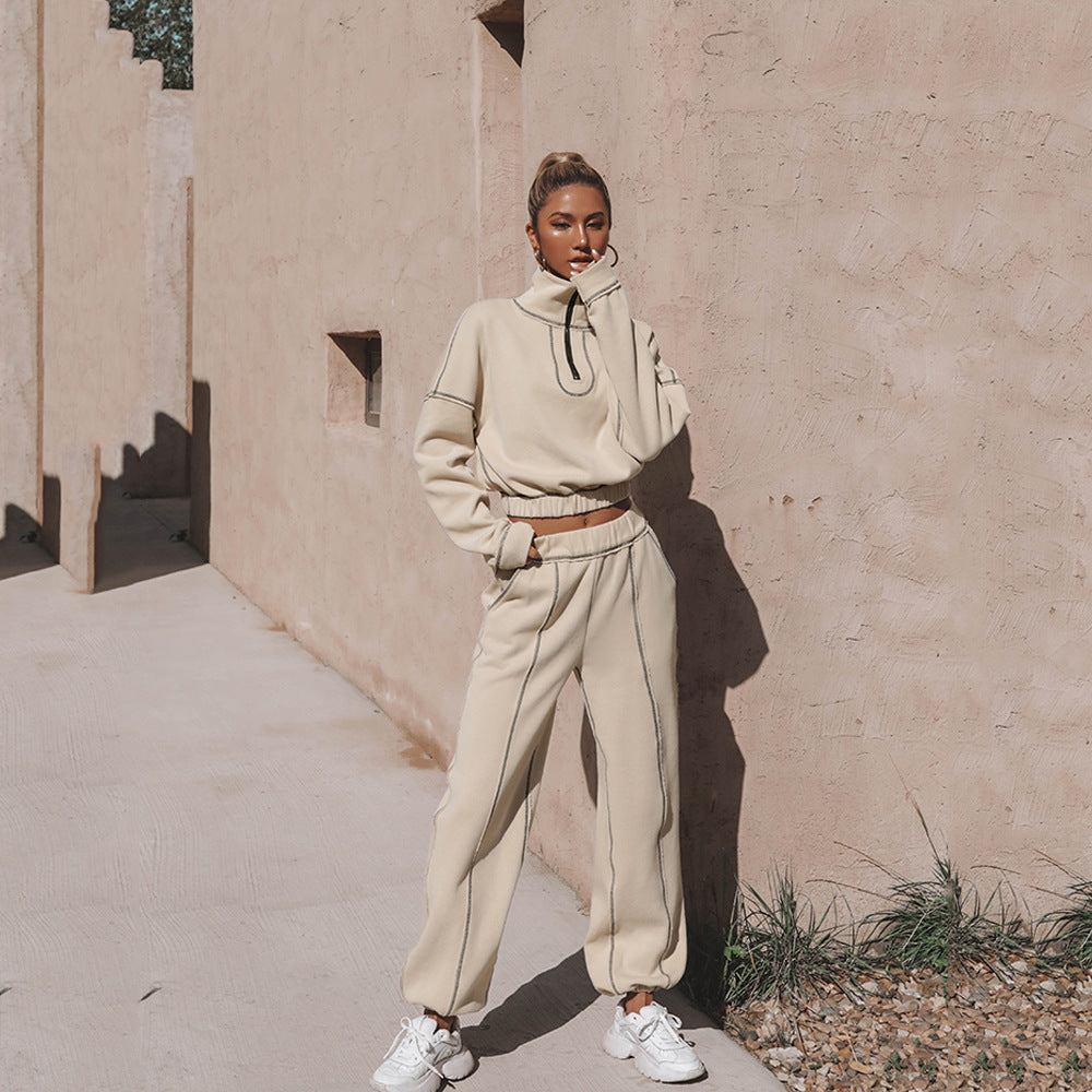 Women's Cropped Zip-Up Sweatshirt Skjora
