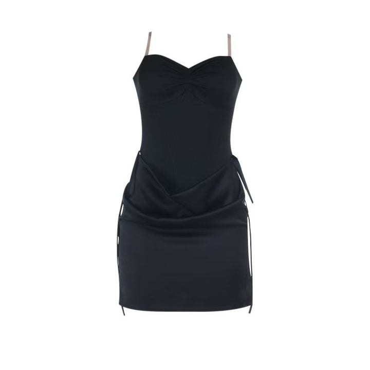 Dame Sexy Minikjole med figursydd overdel og elegant drapering Skjora