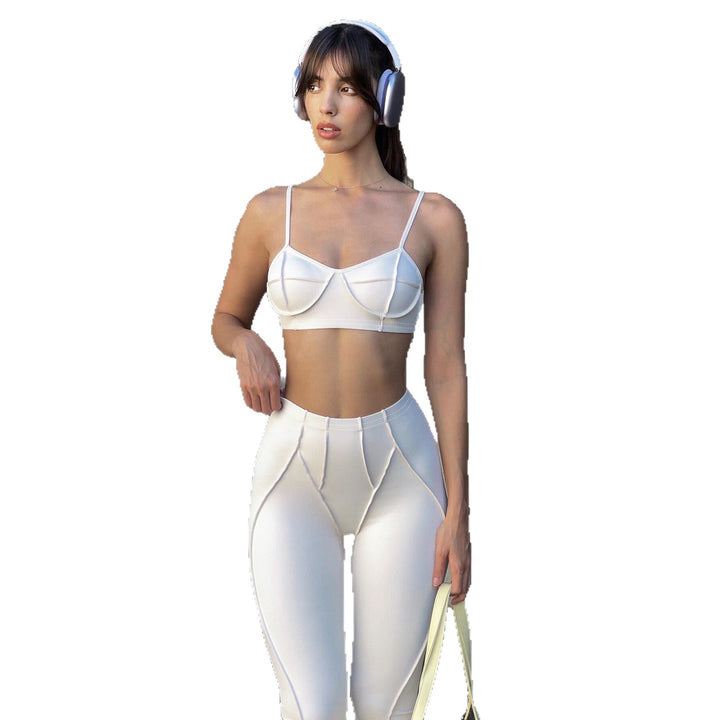 Women's Flared Leggings with High Waist and Seamless Design Skjora