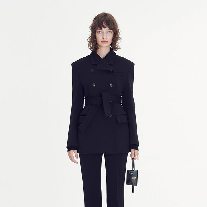Damer elegant og figursydde blazer med dobbel knapprad Skjora