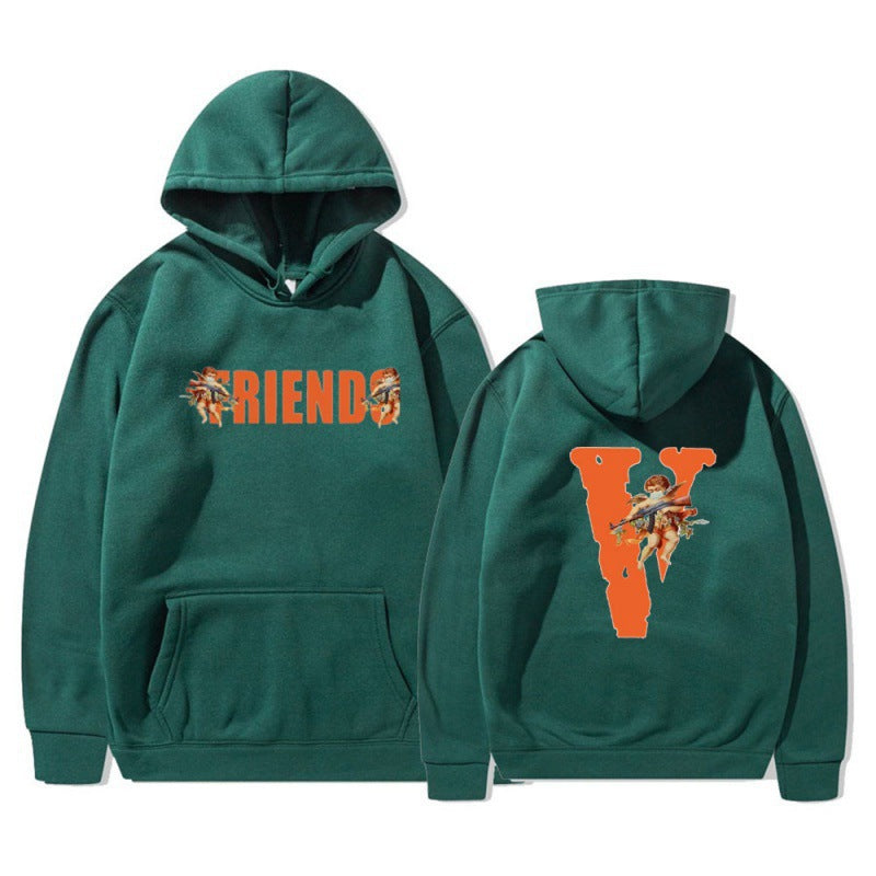 Dame hoodie med karakteristisk front- og baktrykk Skjora