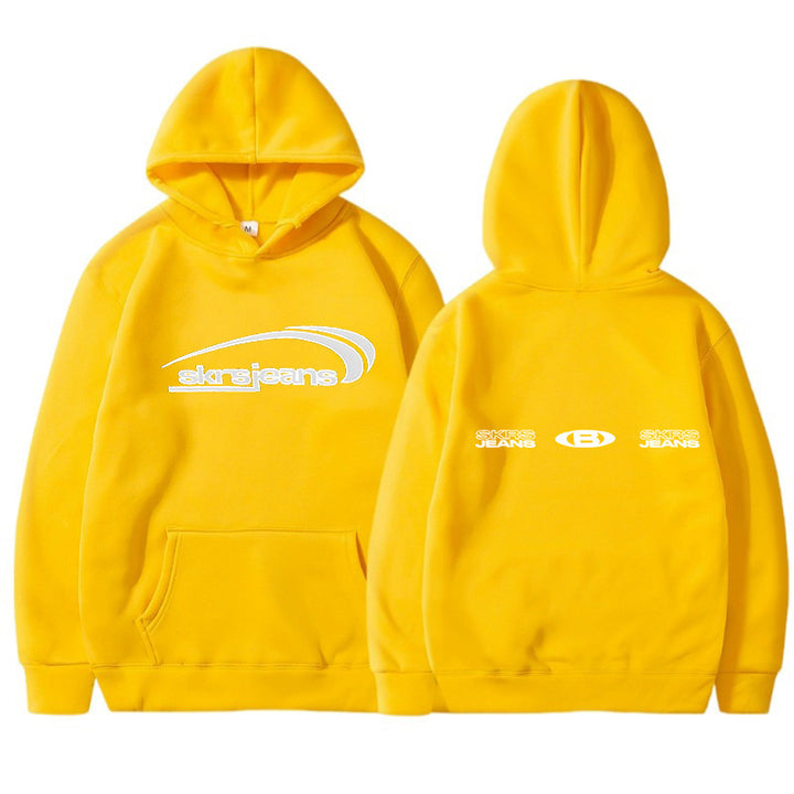 Women's hoodie with modern logo design and practical kangaroo pockets Skjora