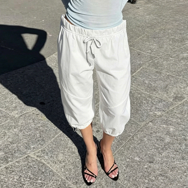 Damer Sportlig Relaxed-Fit Joggebukse med justerbar linning Skjora