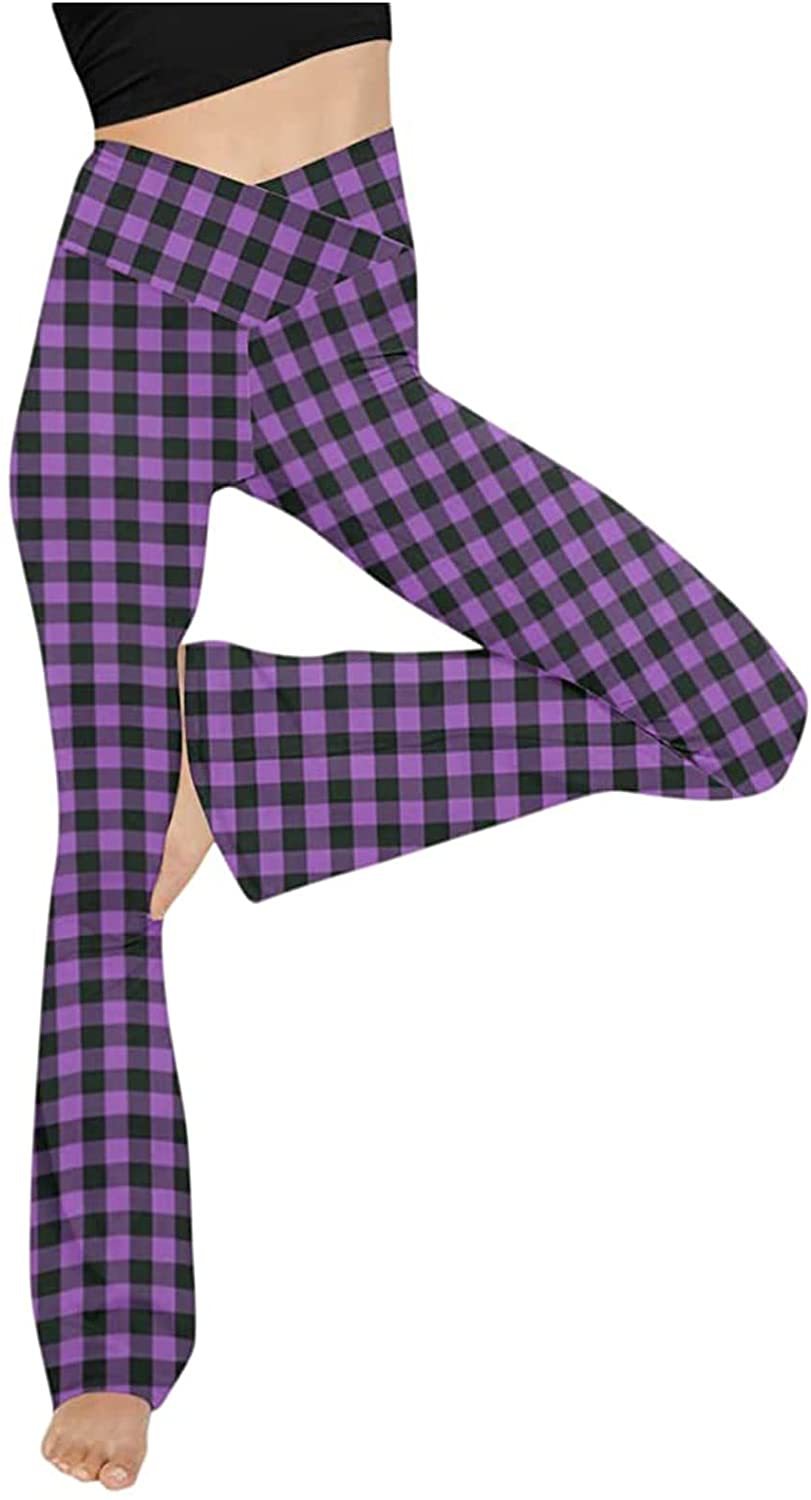 Dame Bootcut Yoga-bukse laget av elastisk materiale med høy midje Skjora