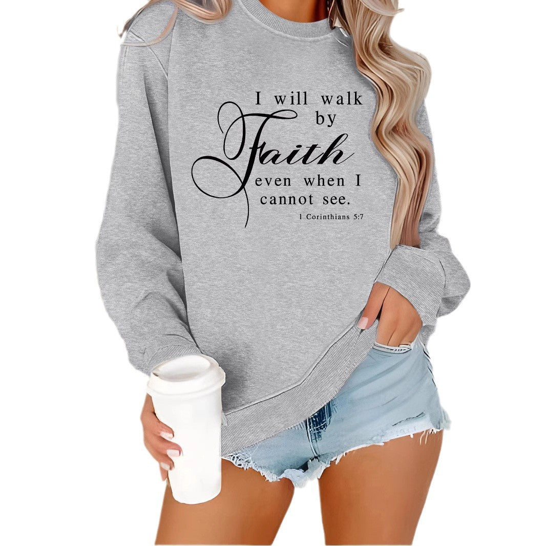 Dame sweatshirt med inspirerende tekst og mykt materiale Skjora