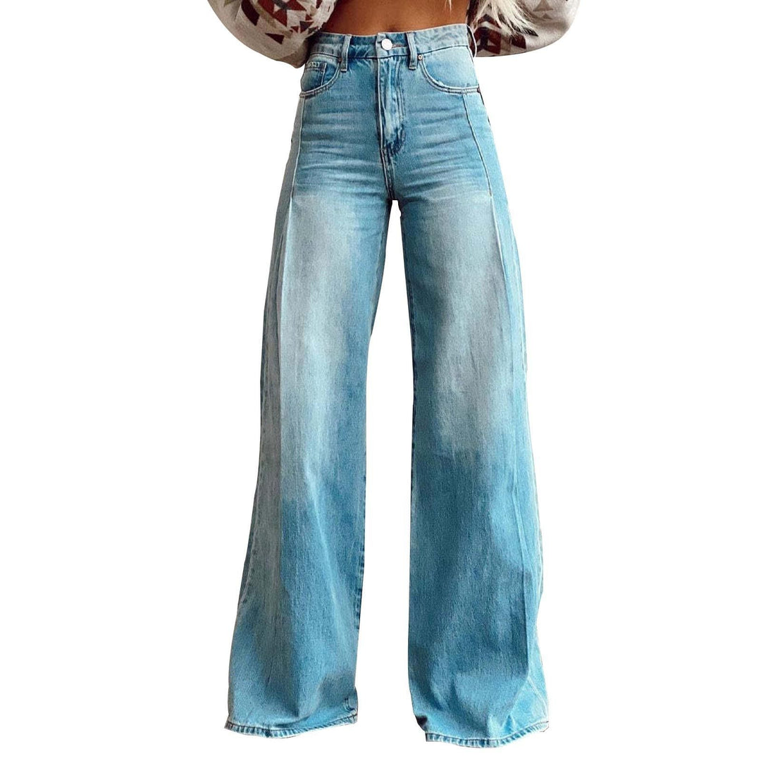 Dame Bredde Høytlivsjeans i Urban Stil Skjora