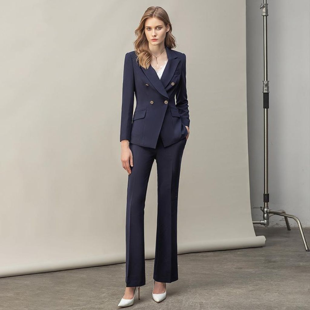 Kvinne elegant dobbeltradet dress sett Skjora