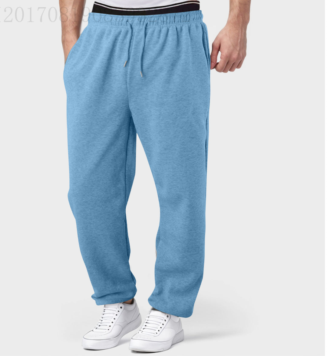 Herre komfortable joggebukser med elastisk liv og sidelommer Skjora