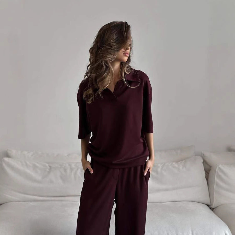 Women's Casual Loose-Fit Blouse with Elegant Collar