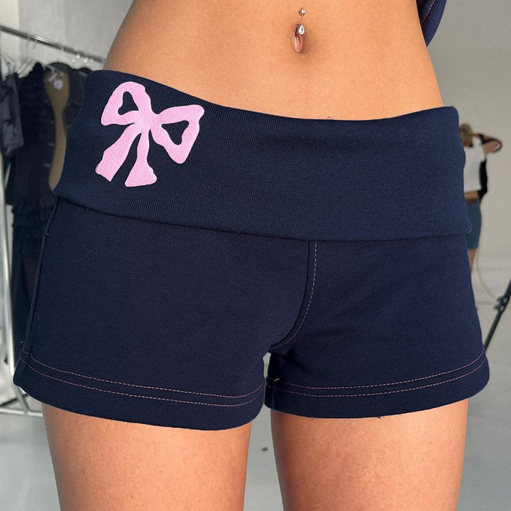 Dame Sports Shorts med fleksibel belte og pustende materiale Skjora