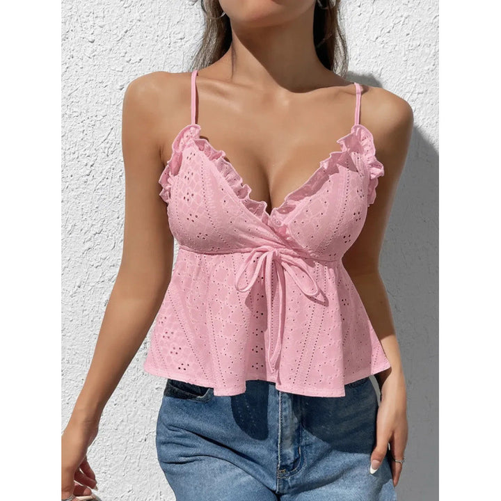 Damer Luftig topp med ruchedetaljer og innsnitt Skjora