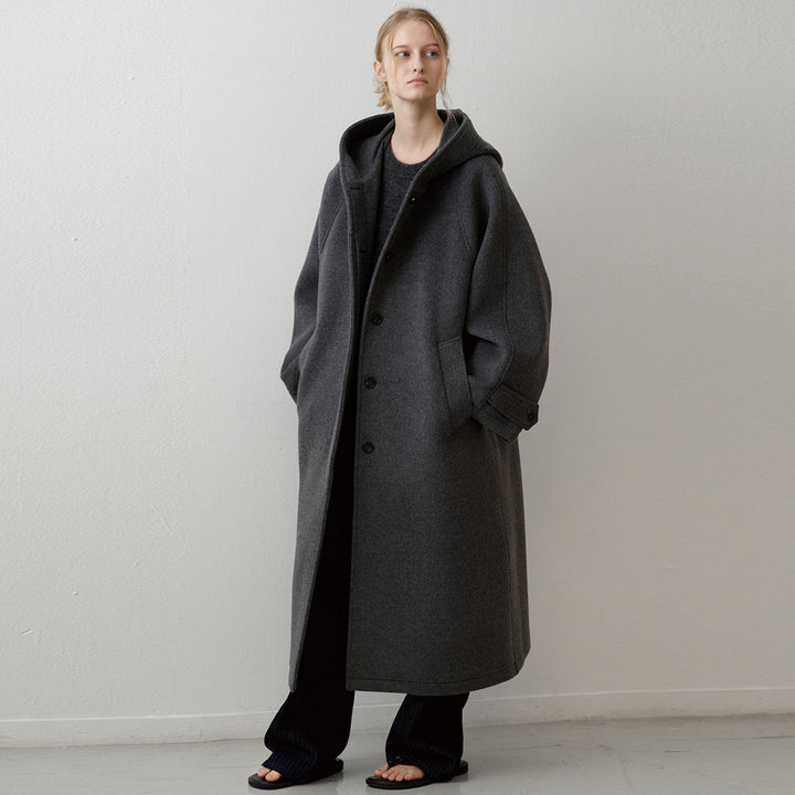 Dame Elegant Oversize-kåpe med hette og praktiske lommer Skjora