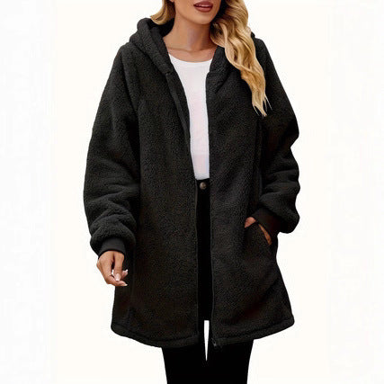 Women's Fleece Jacket with Pockets and Hood Skjora