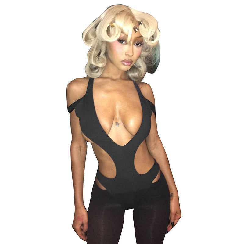 Dame Off-Shoulder Éniedeler med Cut-Out-detaljer Skjora