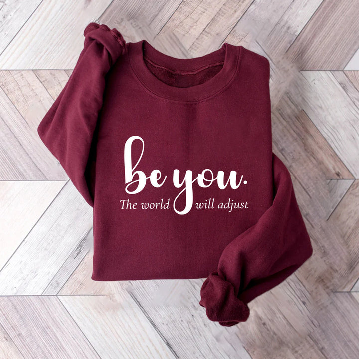 Dame sweatshirt med inspirerende motiv og motiverende budskap Skjora