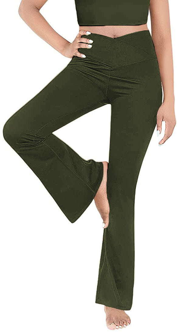 Dame casual bootcut leggings med høy midje og pustende materiale Skjora