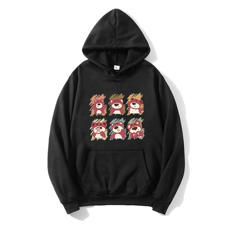 Ladies' Hoodie with Animal Cartoon Design Skjora