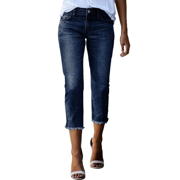 Dame tidløse jeans i moderne snitt med cropped bein Skjora