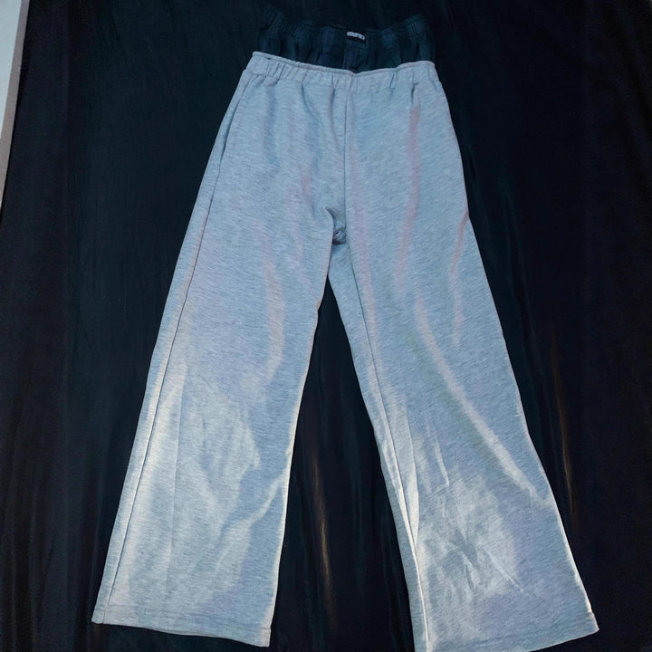 Dame brede joggebukser med elastisk midje og høykvalitets bomull Skjora