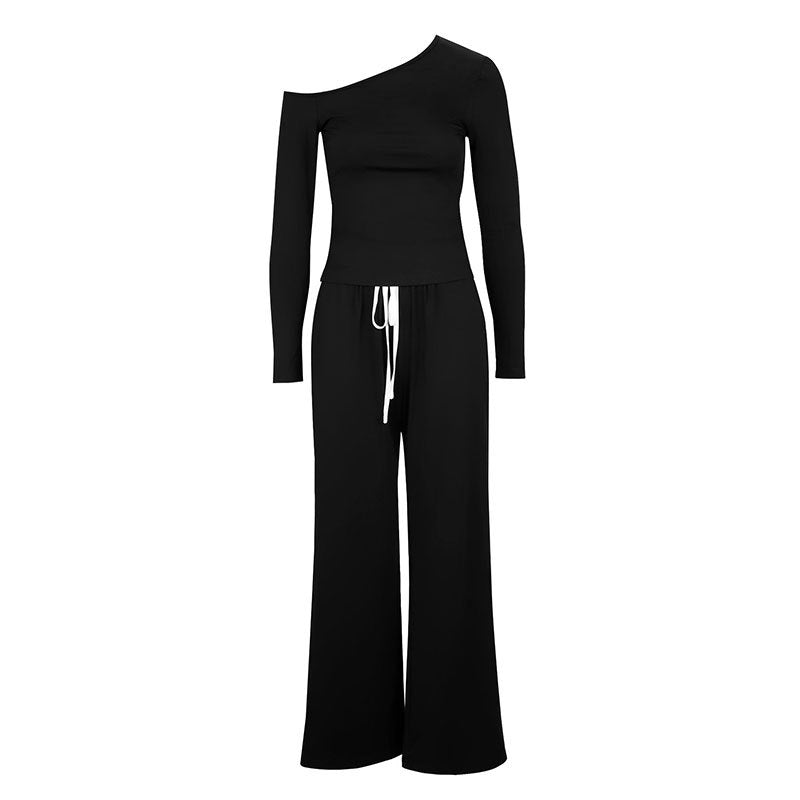Damer Elegant jumpsuit med asymmetrisk topp og vide ben Skjora