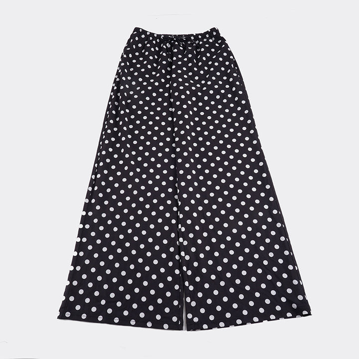 Dame Vide Bukser i Polka Prikkedesign Skjora