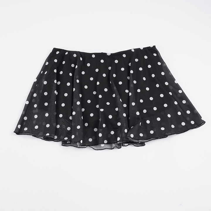 Damer luftig og stilig Polka Dot Mini Skjørt Skjora