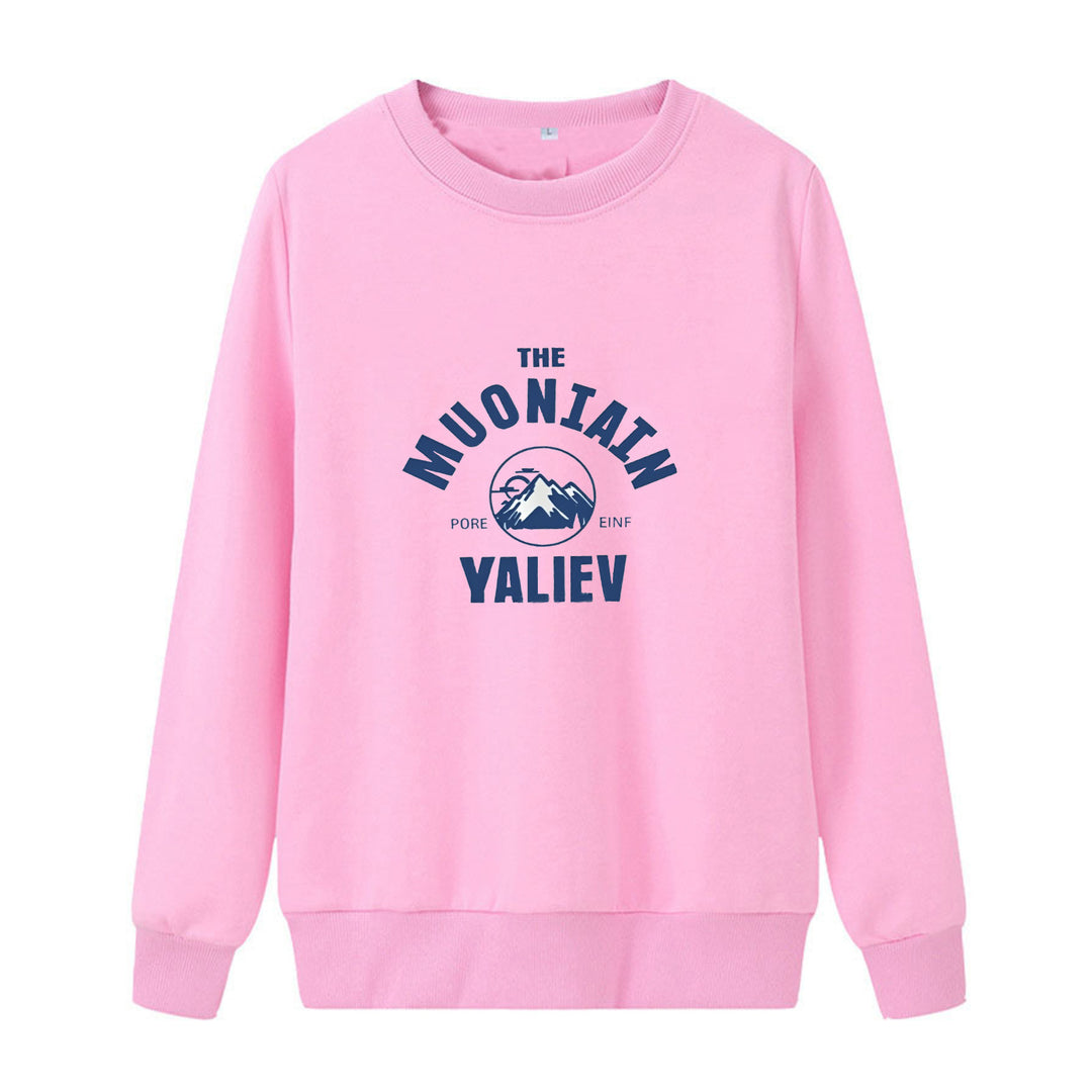 Kvinnelig koselig genser med frontfjellmotiv Skjora