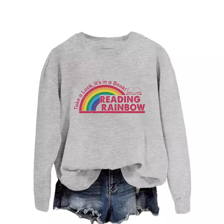 Dame avslappet sweatshirt med unik trykk Skjora