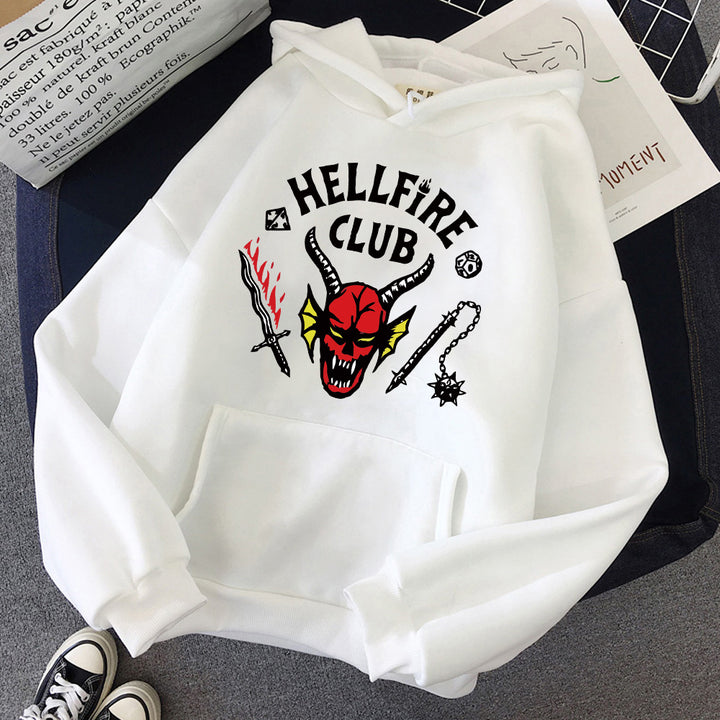 Dame hoodie med iøynefallende motiv og avslappet passform Skjora