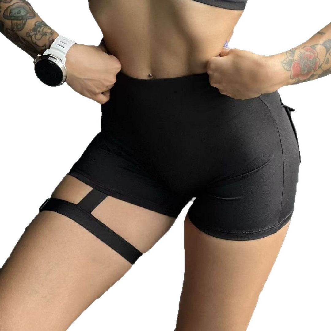 Dame sporty shorts med dekorative lommer og elastisk linning Skjora