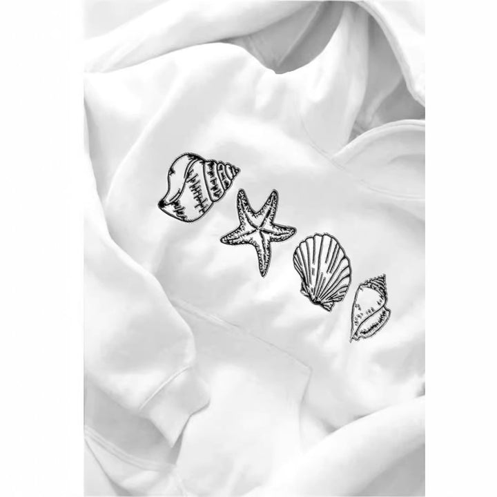Women's hoodie with maritime motif and soft fabric Skjora
