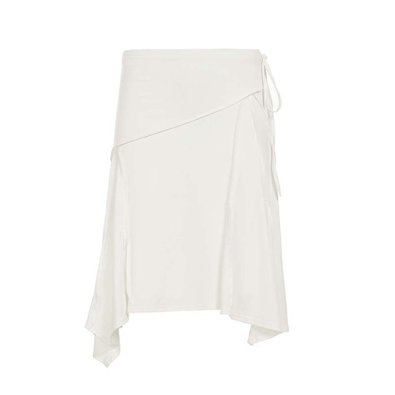 Dame sporty omslagskjørt med stilige draperinger Skjora