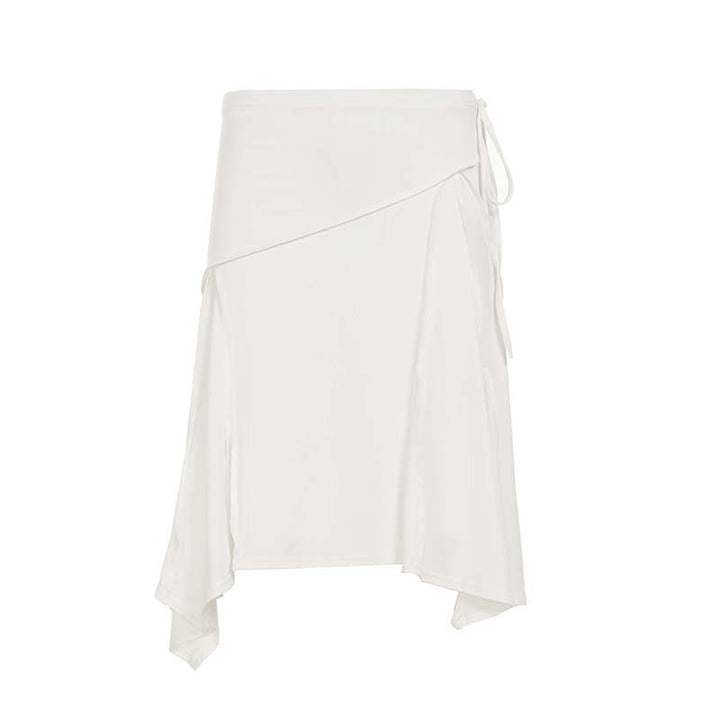 Dame sporty omslagskjørt med stilige draperinger Skjora