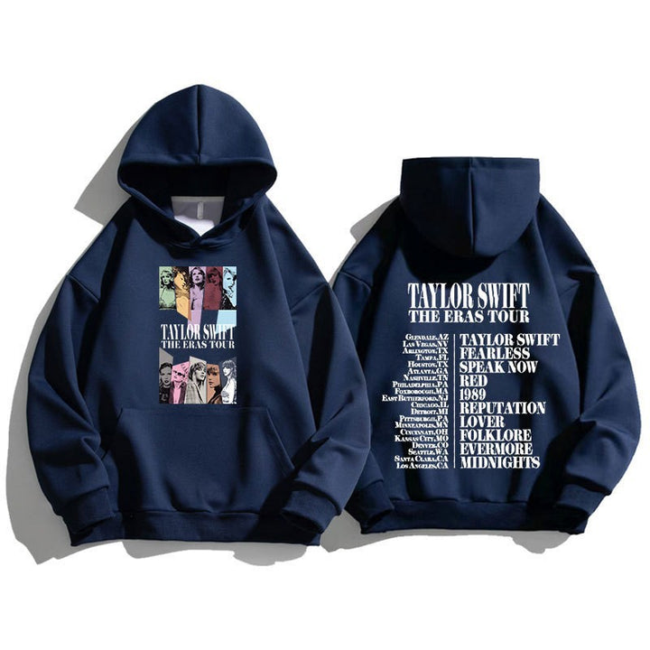 Dame hoodie med kunstnerisk motiv og inspirerende opplisting Skjora