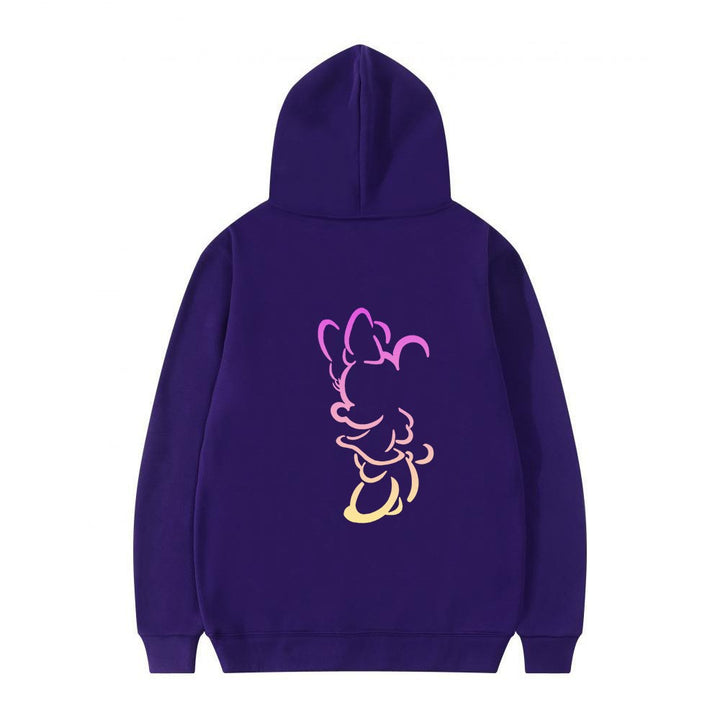Dame hoodie med kunstnerisk skydesign og myk indre fôr Skjora