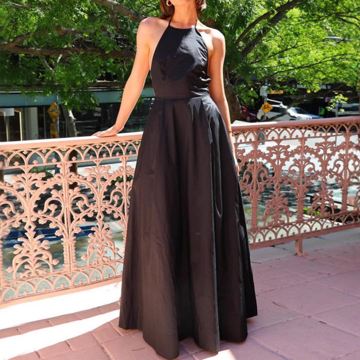 Damer Maxi Skjørt med Høy Midje og Elegant Chiffon Overlag