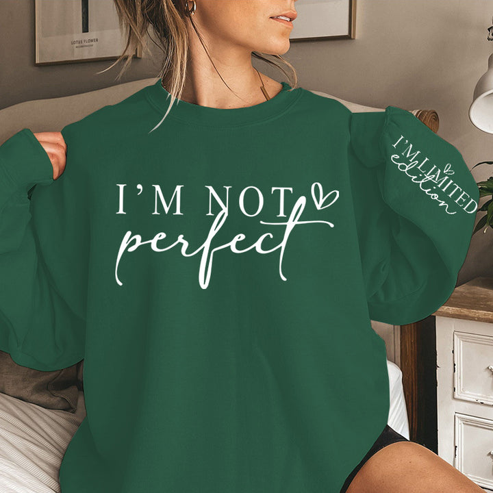 Kvinnelig Oversized Sweatshirt med Unikt Uttalelsestrykk Skjora