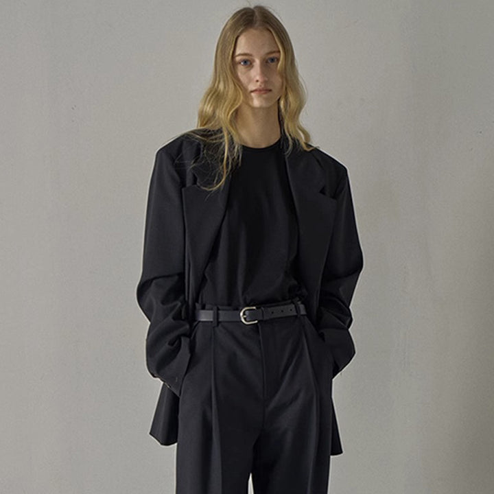 Damer Elegant Oversized-Blazer med edel kutt Skjora
