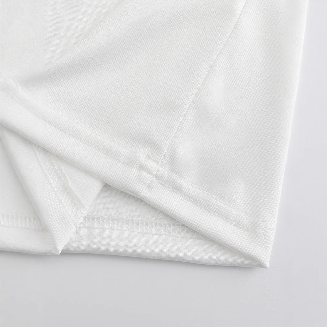 Dame Crop-T-skjorte med unikt hodeskalle-design Skjora