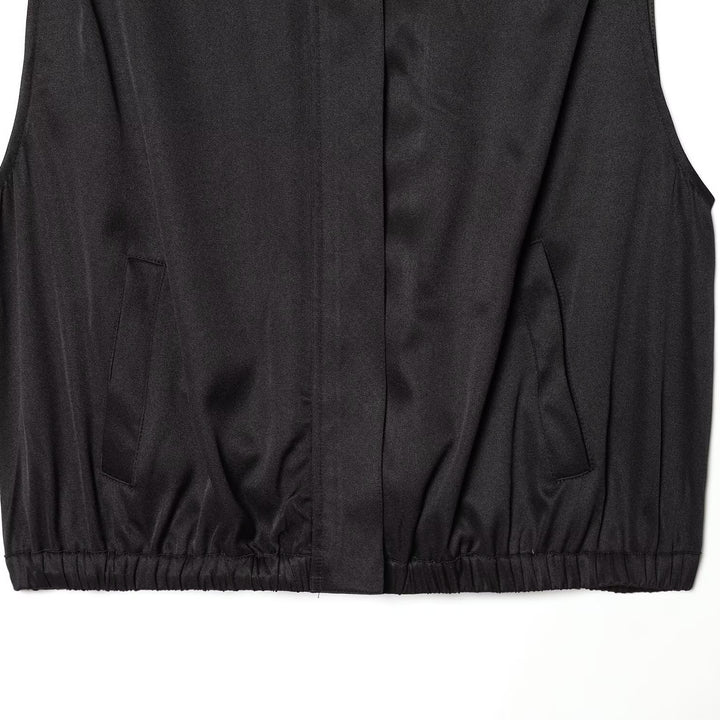 Dame ermeløs Utility Vest med sidelommer og elastisk belte Skjora