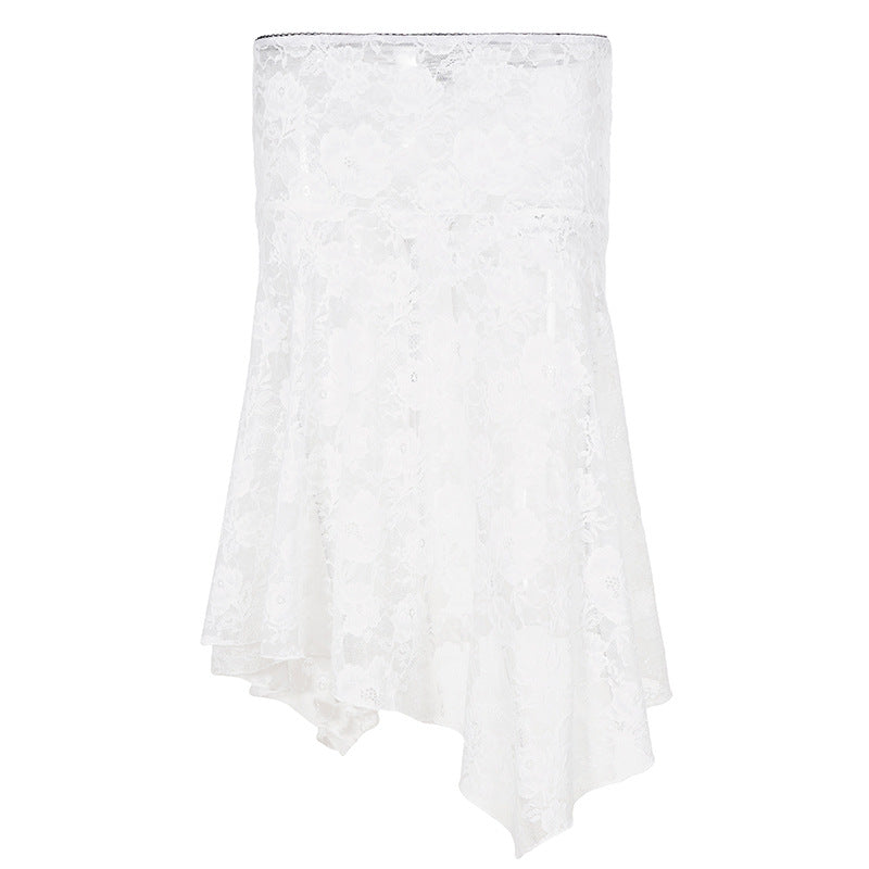 Dame Asymmetrisk Blonde Nederdel med elegant Design og Flytende Snitt Skjora