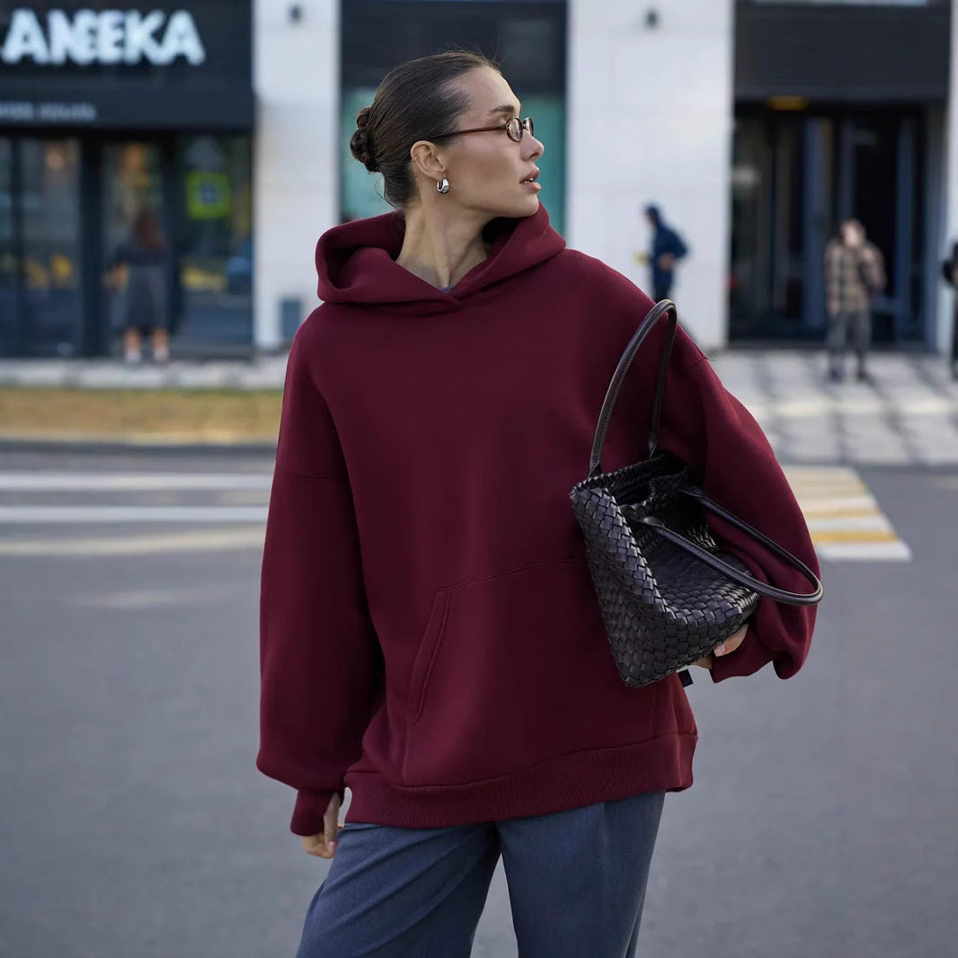 Dames oversized hoodie met volumineuze mouwen en geïntegreerde kangoeroezak Skjora